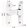 INIRET 2 Packs White 90 Degree Flip Latch,Zinc Alloy Right