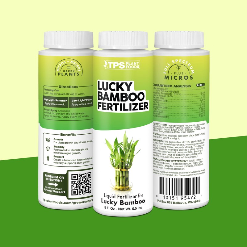Lucky Bamboo Fertilizer – Liquid Plant Food for Greener Stalks,