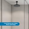 Hibbent All Metal Ceiling Mounted Shower Arm, 6 Inch Shower