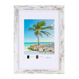 Wooden Picture Frame Plexi Lifestyle Photo Frame Collage Wall Decoration Poster HR25: Colour: Shabby White Format: 15 x 20 cm