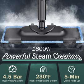 Steam Cleaner with 28 Accessories for Home, 1800W Powerful Multipurpose Steam Mop with 1.5L Tank for Floor Cleaning, Chemical-Free Heavy Duty Steamer for Cleaning Floors, Couch, Tile, Grout and Car