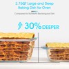 NUTRIUPS Glass Baking Dish with BPA Free Lids, Square Baking