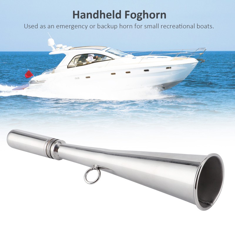 Handheld Foghorn 304 Stainless Steel Horn for Sailing Yacht Boat