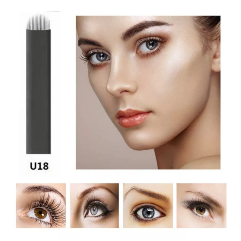 OEM Microblading Agujas Pin Y Lengua De Gato 18u Pack