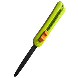 CANARY Box Cutter Retractable Blade, Safety Corrugated Cardboard Cutter Knife [Non-Stick Fluorine Coating Blade], Made in JAPAN, Green (DC-30F-1)