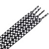 YJRVFINE Flat Checkered Shoe Laces: Wide 5/16" Patterned Shoelaces for