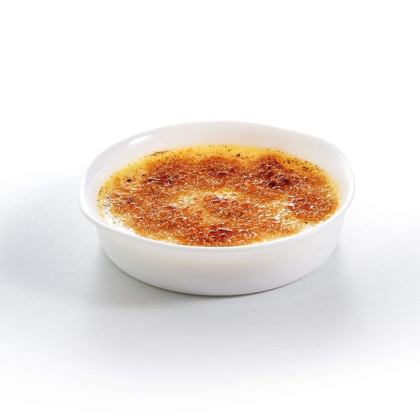Luminarc - Smart Cuisine Carine White Creme Brulee Dish 250°C - Innovative Glass - Lightweight and Extra Resistant - Easy to Clean - Made in France - Dimensions 14 cm