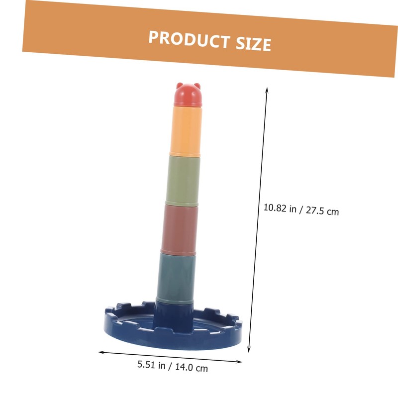 KOMBIUDA 1Set Stacking Cup for Interactive Ring Toss Game Educational