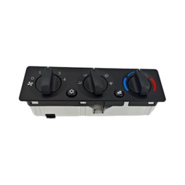 Meiclics Q21-6012 Cab HVAC Temperature Control Panel with 3 Knobs & 2 Buttons Compatible with Peterbilt 384 2008-2015 AC Air Conditioning Control Switch，Q216012