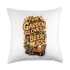 From garden gloves to beer mugs Gardening Enthusiasts Throw Pillow