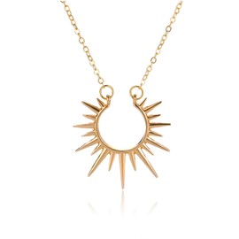 ONBRIG Gold Sun Necklace Celestial Necklace for Women 14K Gold Sun Pendant Aesthetic Necklace Sun Jewelry for Women(Gold-1)