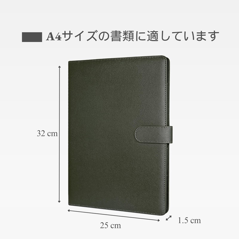 Binder A4 Clipboard Folder, Bi-Fold PU, Conference Pad Clip File,