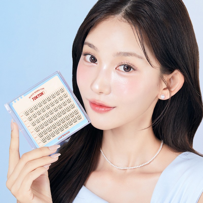 CORINGCO Toktok Hara Eyelash No Glue - [Light] #Cherry Coke