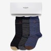 Hazzys (신세계센텀점)스트라이프 컬러배색 남성 양말 3종세트 HJSS5E105WT (Sinsae Sense Centum)