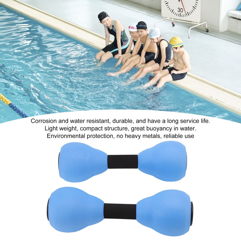 2pcs Water Floating Dumbbells EVA Foam Water Aerobic Exercise Foam