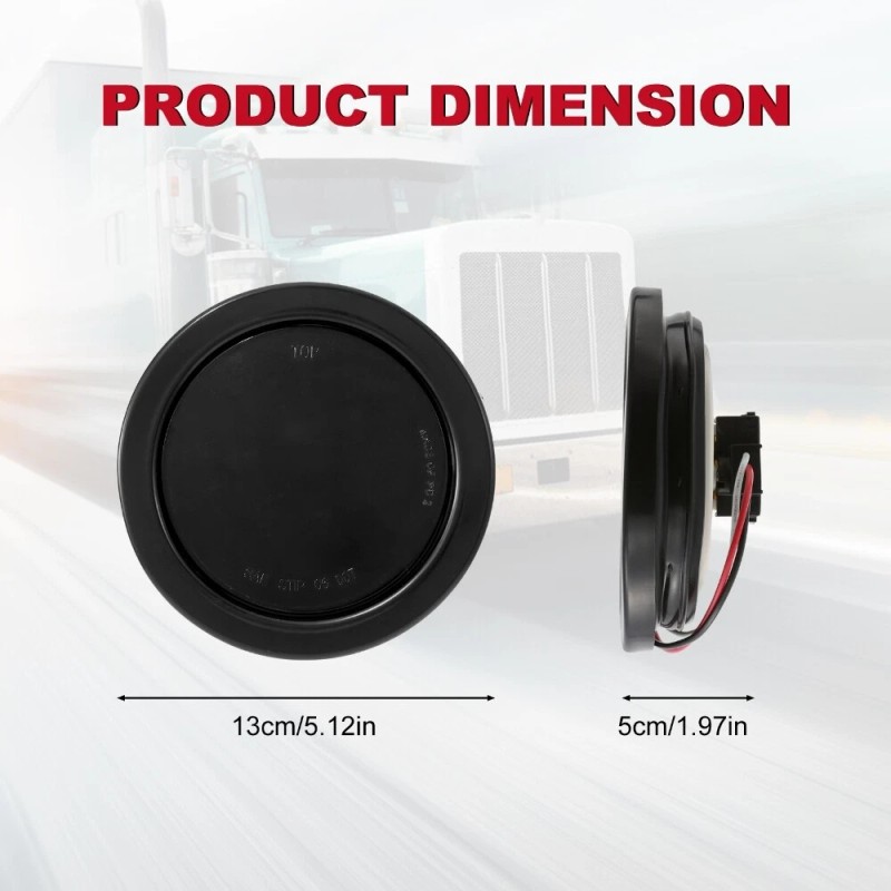 Ironwalls 4PCS Smoked LED Rear Tail Stop Brake Lights Trailer