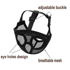 IBLUELOVER Adjustable Short Snout Dog Muzzle Breathable Mesh Bulldog Pug Muzzle Anti-Biting Dog Mouth Cover for English French Bulldog Pitbul Boston Terrier Chow Chow for Biting Barking and Training
