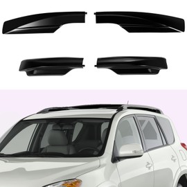 4PCS Black Roof Rack Covers for Toyota RAV4 Sport Utility 4-Door 2006 2007 2008 2009 2010 2011 2012 AZHZ Aluminum Alloy Roof Rack Covers