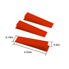 400pcs Tile Leveling System Wedges, Reusable, 1/32, 1/16, 1/8 Inch Spacer Compatible,Wall Tile Installation Kit (red, 400)