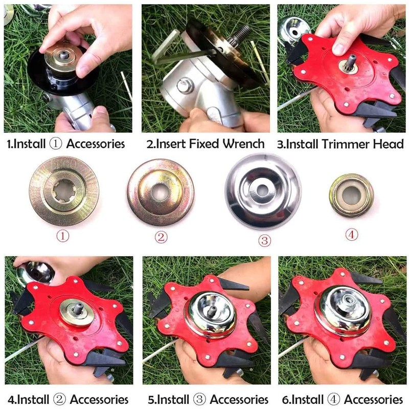 Trimmer Adapter Kit-(4 Piece Set) Weed Kit,Weed Trimmer Head Adapter