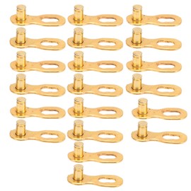 ANKROYU 10 Speed Bicycle Chain Link Connectors Premium Steel Bike Chain Quick Release Missing Link Parts Durable Smooth Edge for Cycling Maintenance Repair Accessories 10 Pair Set (Gold)