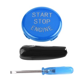 Ignition Switch Cover for Car Engine, One Key Start Button for E-Disc Bottom (Blue (E-Chassis))