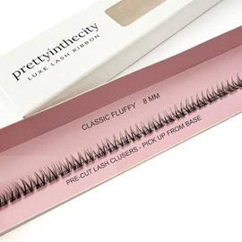 Natural Lash Clusters- Fluffy Classic C-curl Eyelash Clusters - 29pcs False Eyelashes for DIY Extensions by Pretty In The City