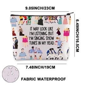 JNIAP Broadway Musical Character Makeup Bag Broadway Musical Gifts It May Look Like I'm Listening But i'm Singing Show Broadway Musical Merchandise (it may look)