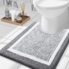 OLANLY Toilet Rugs U-Shaped 24x20, Extra Soft and Absorbent Microfiber