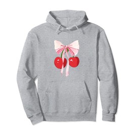 Coquette Bows with cherries Cute Coquette girl clothes Pullover Hoodie