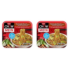 Nissin Chow Mein Noodles, Teriyaki Beef, 4 Ounce (Pack of 8) Pack of 2