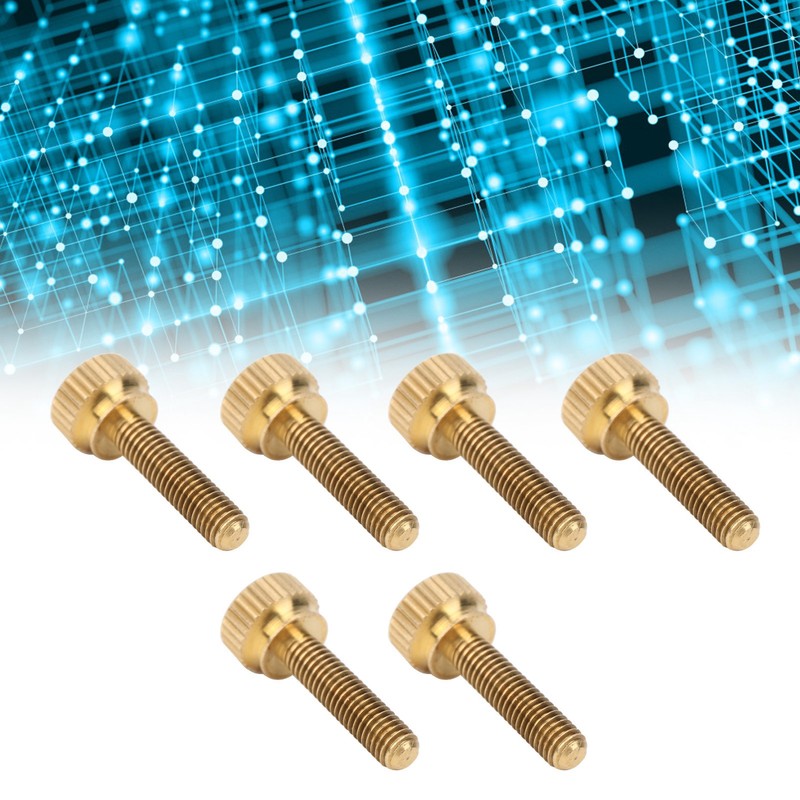 50Pcs Flat Knurled Thumb Screw Wring Round Head Pure Copper