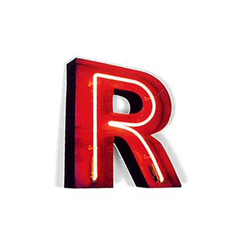 HAB & GUT -VM018- Magnetic Tin Letters R Vintage Neon