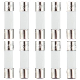 HUAREW F8AL250V 10 Pcs 5 x 20 mm 0.2x0.78 inch Fast Blow Ceramic Tube Fuses 8A 250V