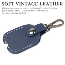 Czzmy Car Key Cover Kechain for Broken Key - Leather Key Covers Protector for Car Key - Car Key Holder for Women, Men(1-Dark Blue)