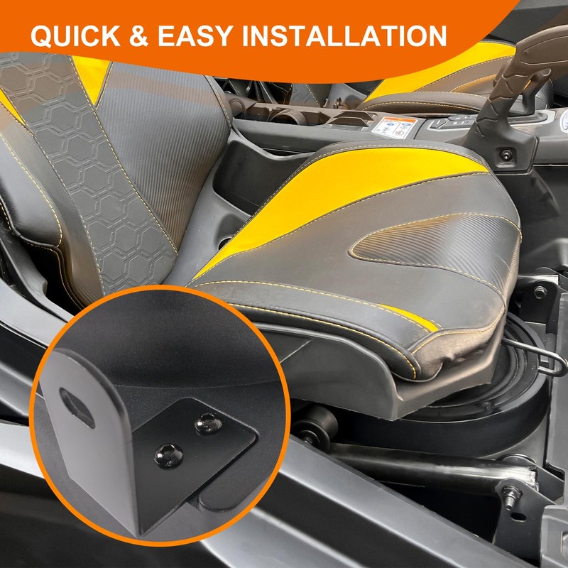 CUSAUTV 10" Under Seat Speaker Pod Panel for Maverick R,