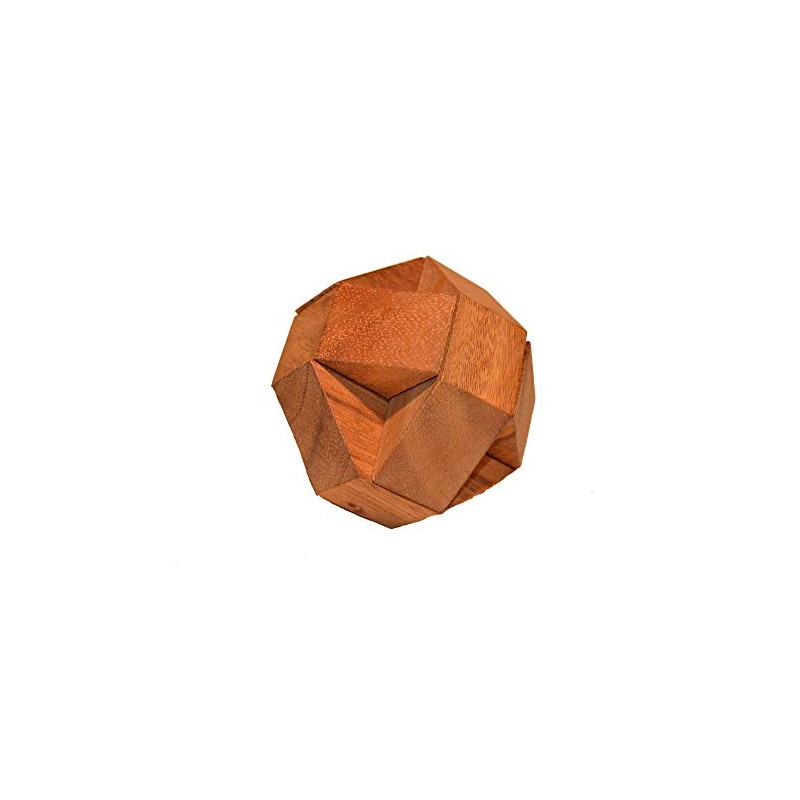 Cube Lock Ball Designer 3D Puzzle with 6 Pieces, Wooden