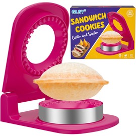 Metal Sandwich Cutter and Sealer Round Sandwich Cutters for Kids Lunch Great for Children Boys Girls Lunch Box and Bento Box (Pink)