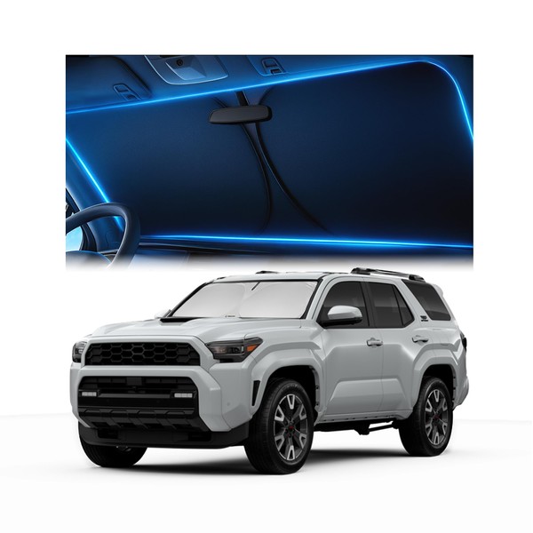Windshield Sunshade for Toyota 4Runner 2010-2024 2025 - Innovative No-Light-Pass