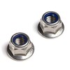 Pack of 25 Hex Nuts with Flange Self-Locking (with Polyamide