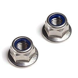 Pack of 25 Hex Nuts with Flange Self-Locking (with Polyamide Clamping Part) M4 DIN 6926 Stainless Steel A2 Stop Nuts/Locking Nuts