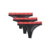 HUGO 3-Pack Repeat Logo Lace Thongs, black currant, XS
