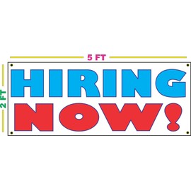 Hiring Now 2x5 Banner Sign