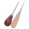 8Pcs Leather Awl Wooden Ergonomic Handle Stainless Steel Effort Saving