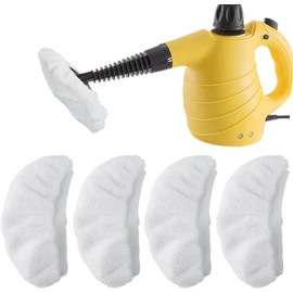 RODISHOMM Steam Cleaner Accessories, Universal Reusable Steam Mop Pads, Steam Shot Attachments, Handheld Steam Cleaner Washable Microfiber Cloth (4 PCS)