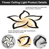 JAYMP 25.6" Flower Shaped Ceiling Light Dimmable Modern Ceiling Lamp