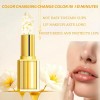 Lápiz Labial Que Cambia De Color, Lámina Dorada, Nutritivo Y