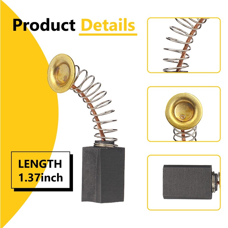 4 PCS 126984 Carbon Brush with Spring Fit for Miller