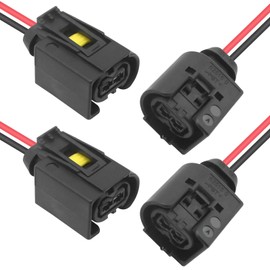 Ollanoos 4 Pcs OM646 Injector Connector, Fuel Injector Prewired Connector Replacement for All Mercedes Injectors Starting with The Part Number 0445 110