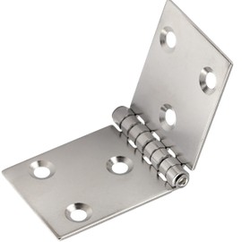OPIOL QUALITY® Hinge Punched 100 x 40 mm Stainless Steel A2 V2A (Pack of 4) Hinges Connector Stainless Steel Hinge Door Hinge Screw-On Door Hinge